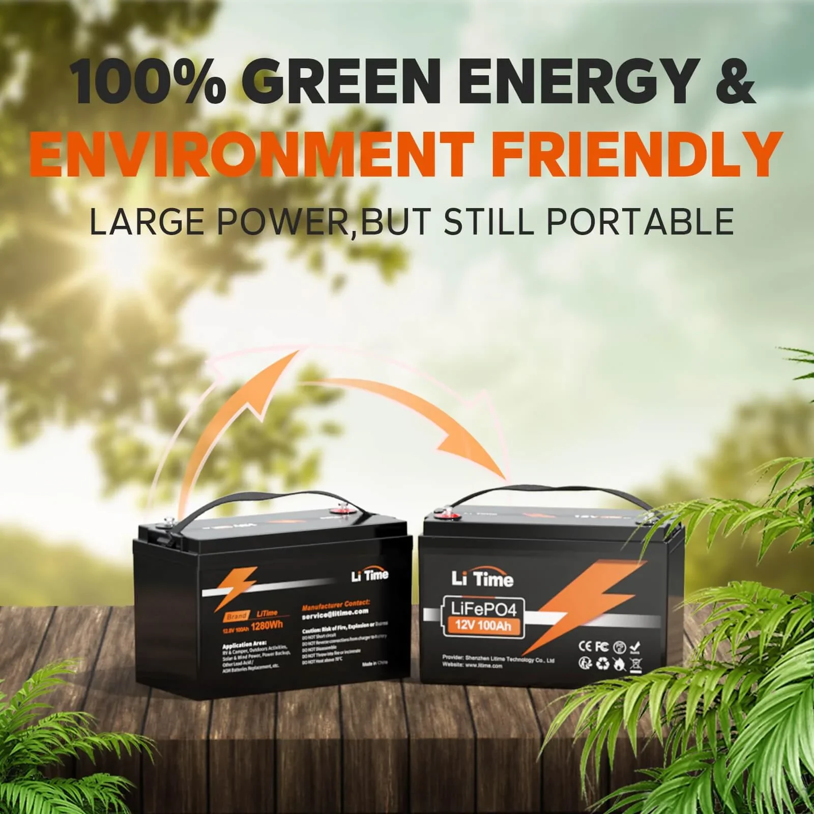 LiTime 12V 100Ah Lithium Deep Cycle Battery - Image 8
