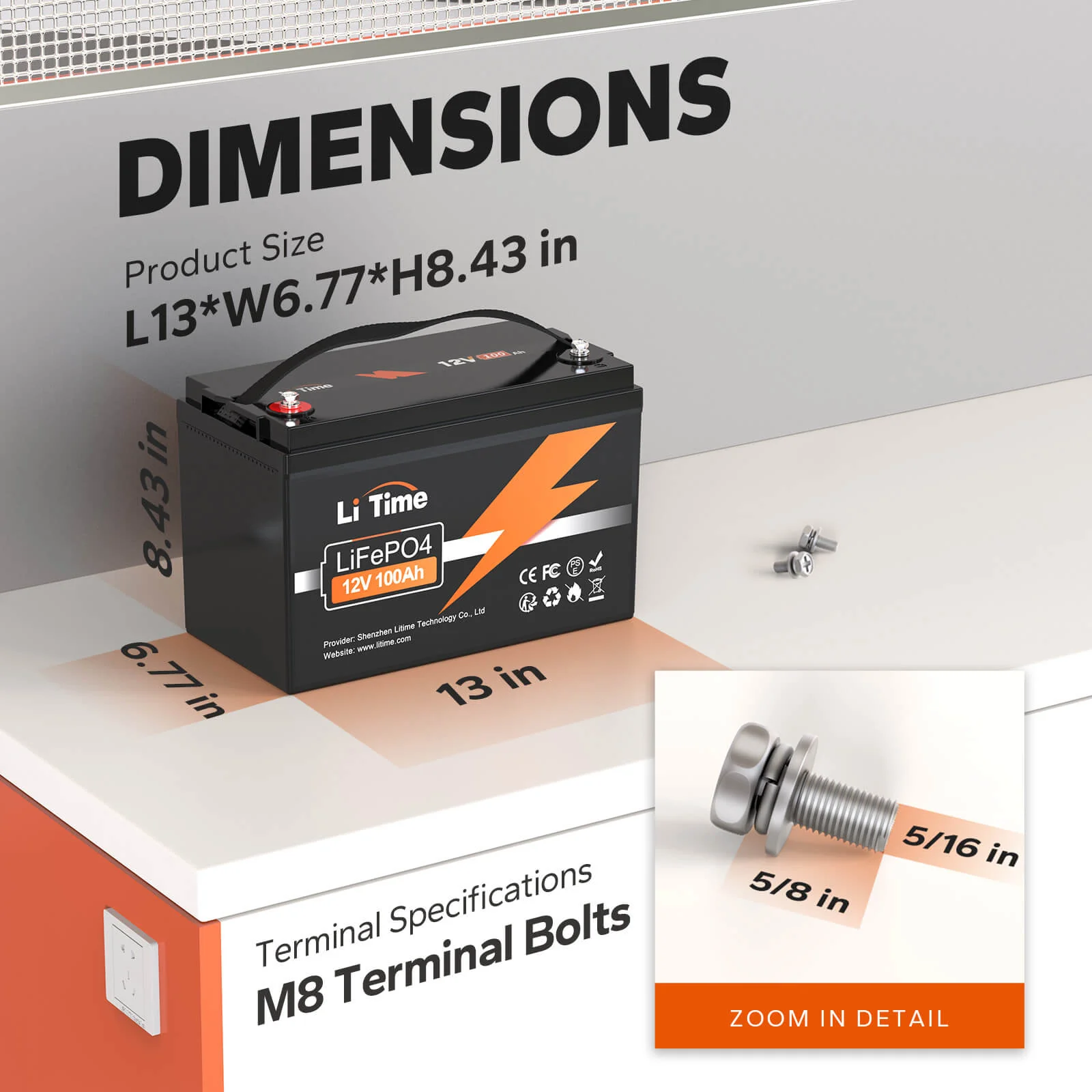 ✅Used✅LiTime 12V 100Ah Lithium Battery - Image 2