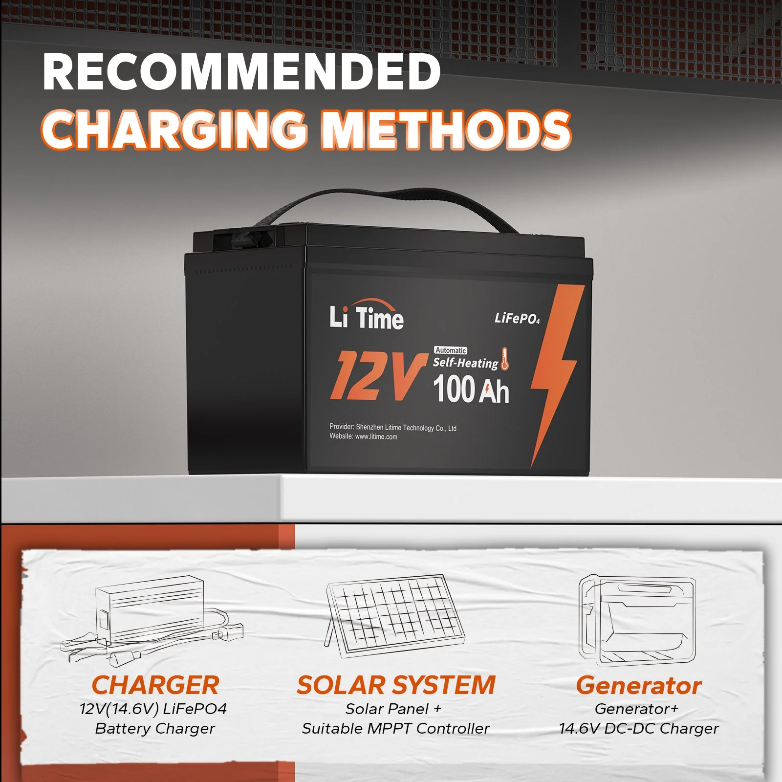 ✅Used✅LiTime 12V 100Ah Self Heating Lithium Battery - Image 6
