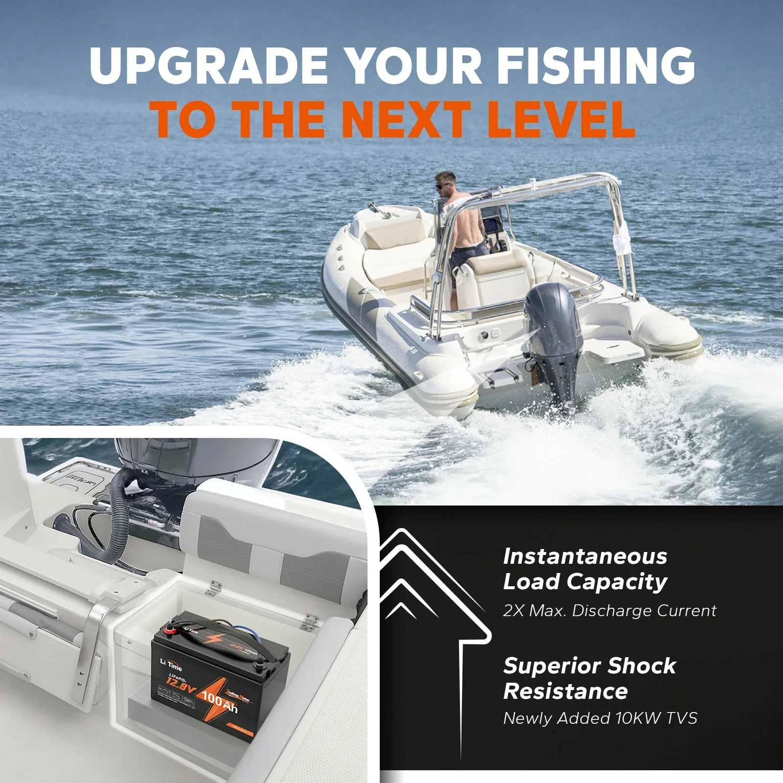 LiTime 12V 100Ah Trolling Motor Lithium Battery - Image 7