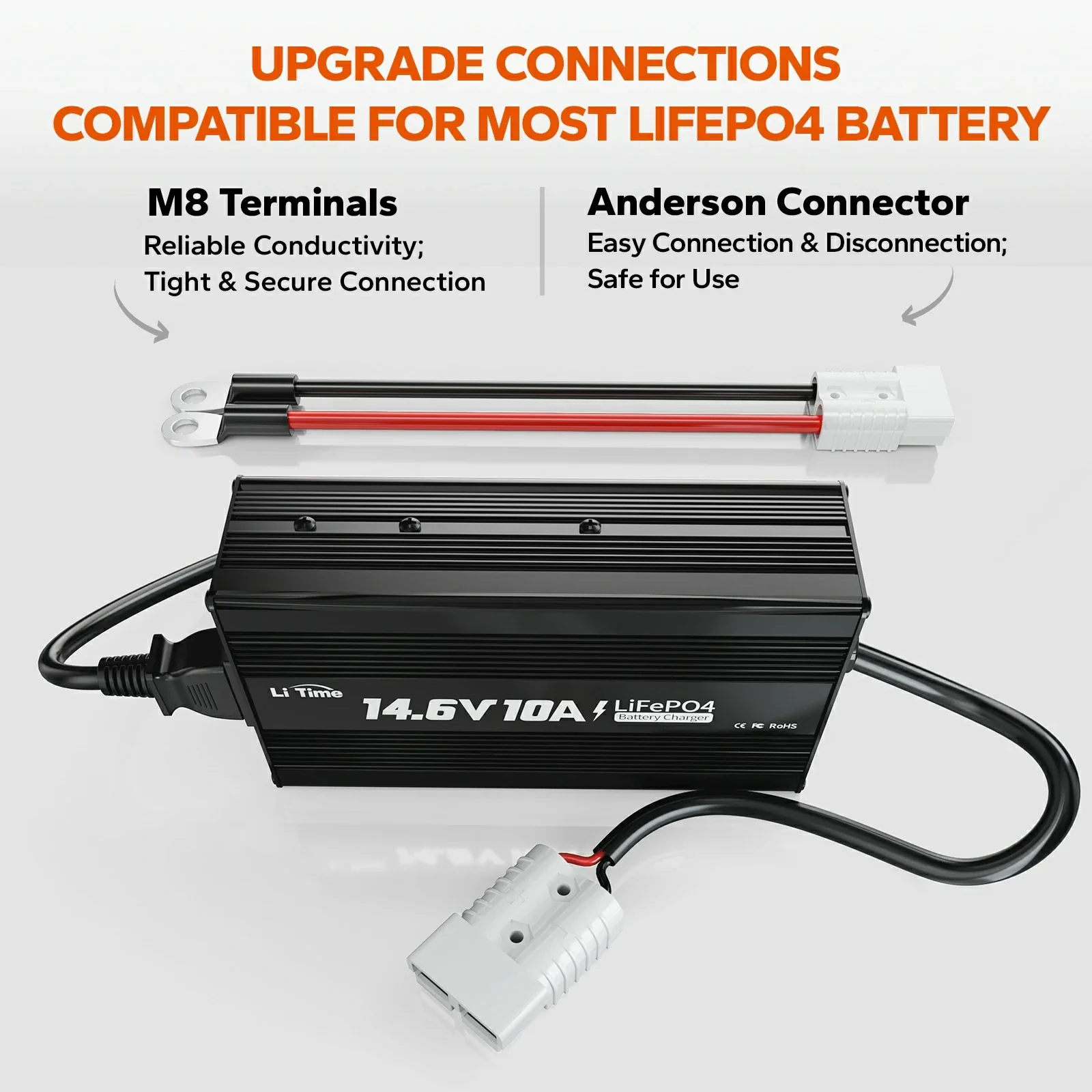 LiTime 12V(14.6V) 10A Lithium Battery Charger - Image 3