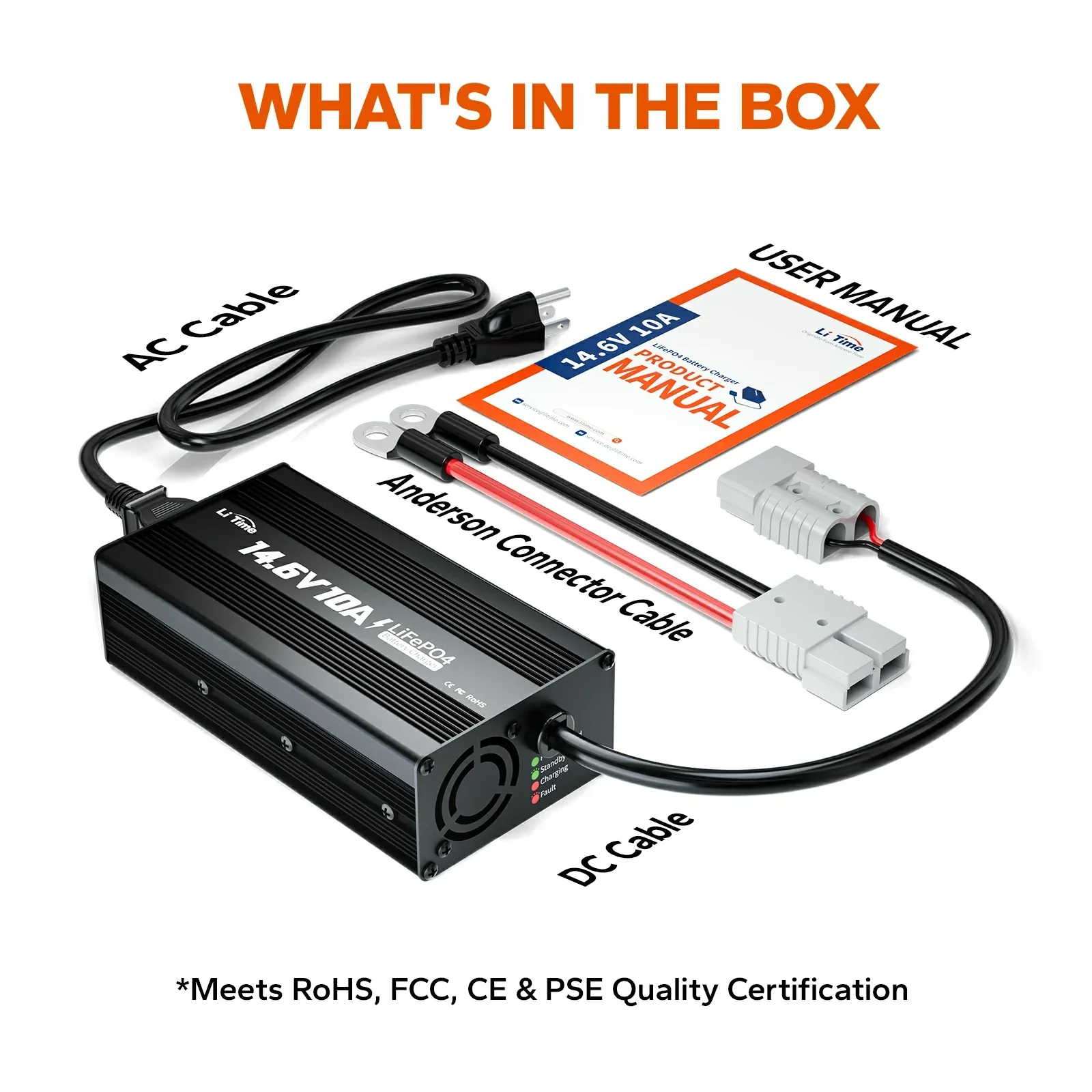 LiTime 12V(14.6V) 10A Lithium Battery Charger - Image 6