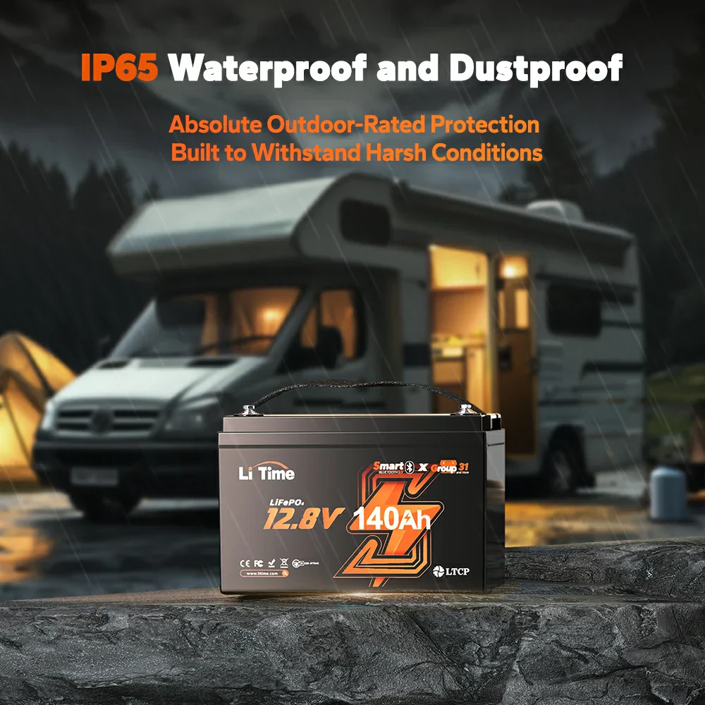 LiTime 12V 140Ah Bluetooth Lithium Battery for RV and Trolling Motor - Image 11