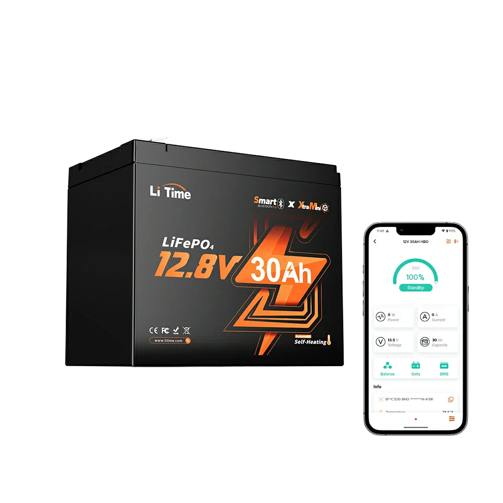 LiTime 12V 30Ah Ice Fishing & Portable Lithium Battery with Bluetooth & Self-Heating - Image 12