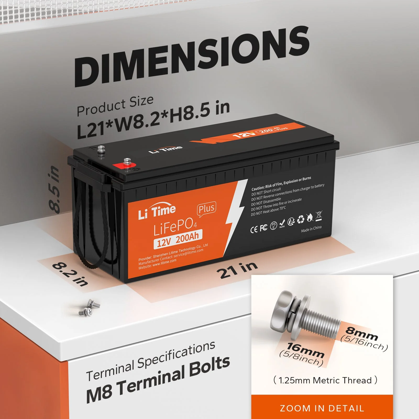 ✅Used✅LiTime 12V 200Ah Plus LiFePO4 Lithium Battery - Image 2