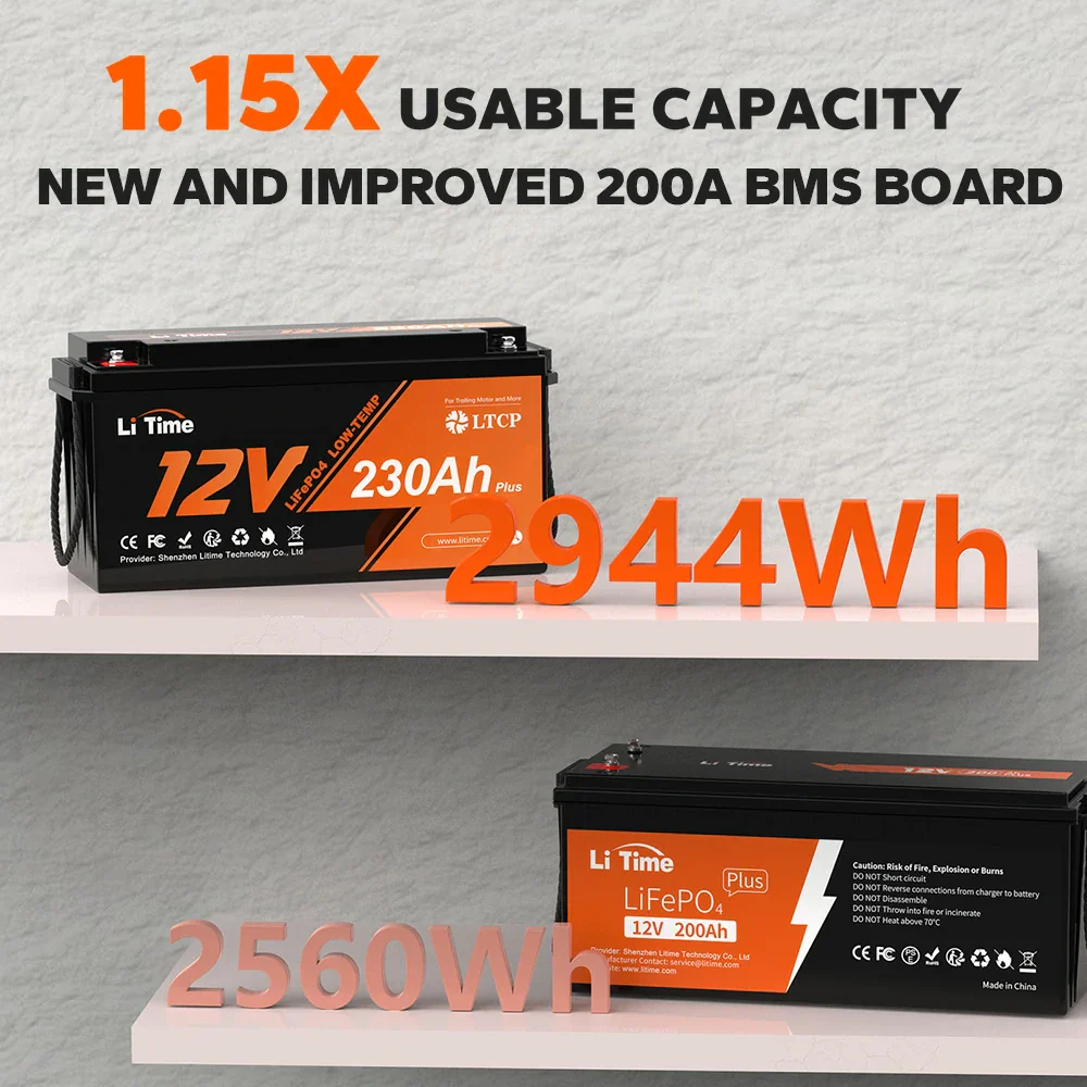 LiTime 12V 230Ah Plus Deep Cycle Battery With Low-Temp Protection - Image 4