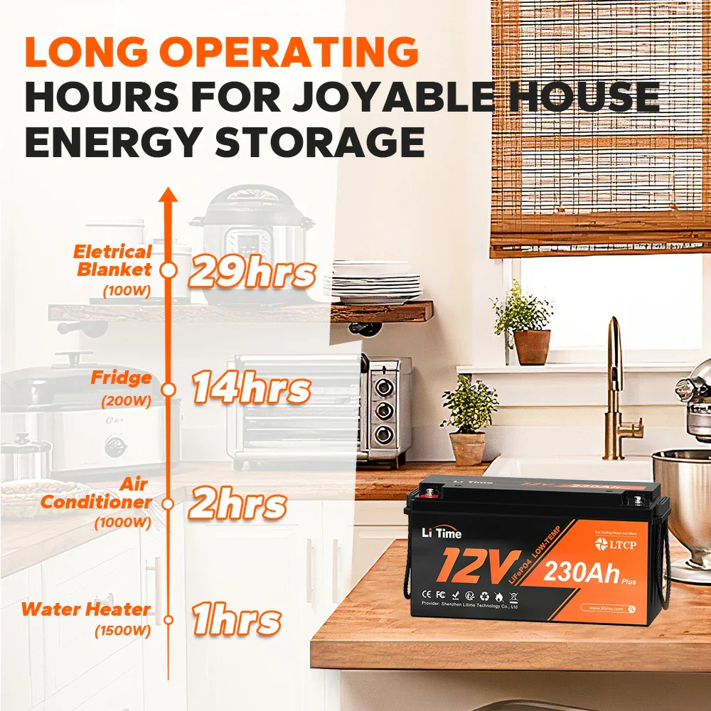 LiTime 12V 230Ah Plus Deep Cycle Battery With Low-Temp Protection - Image 6