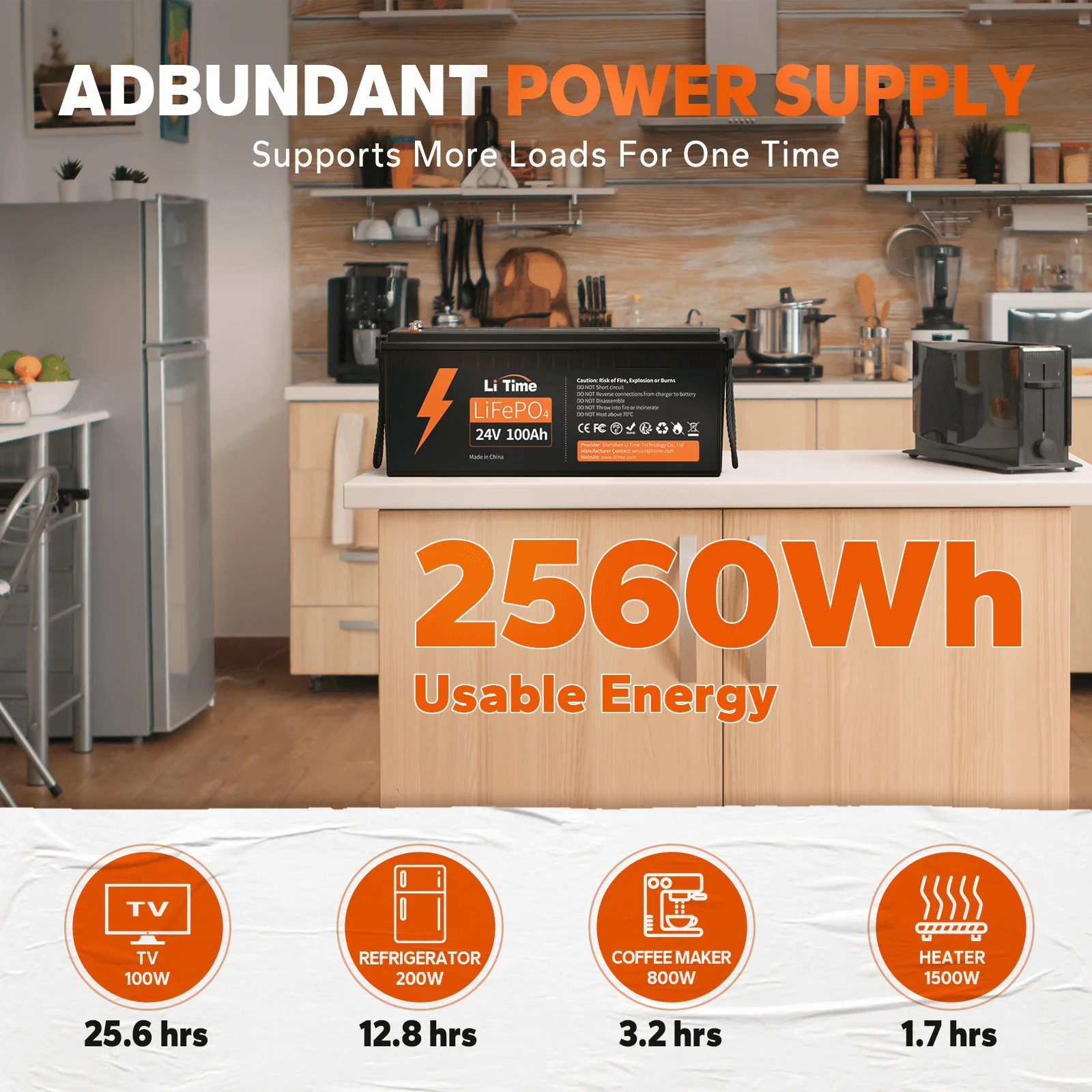 ✅Used✅LiTime 24V 100Ah Lithium Battery - Image 6